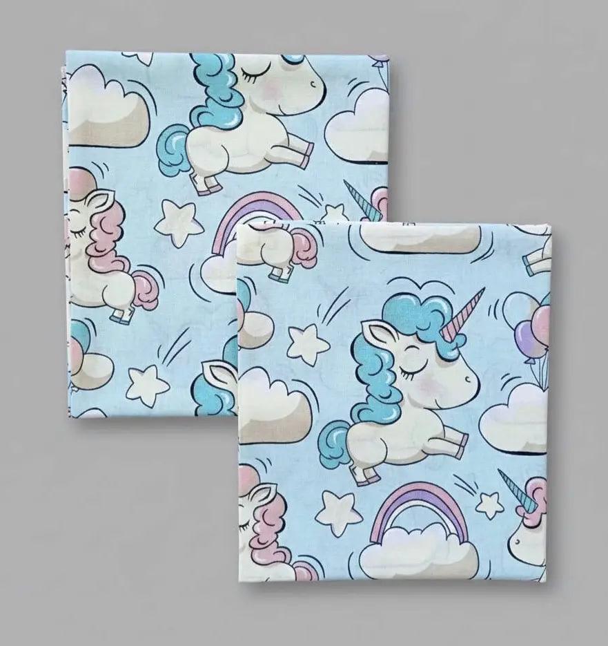 Пеленка детская BST из натуральной хлопковой ткани 2 шт. 90х80 см Бирюзовый/Розовый (2172871698)