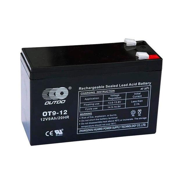 Акумулятор тяговий Outdo AGM OT 12-9 9 Ah 12V (24649) - фото 1