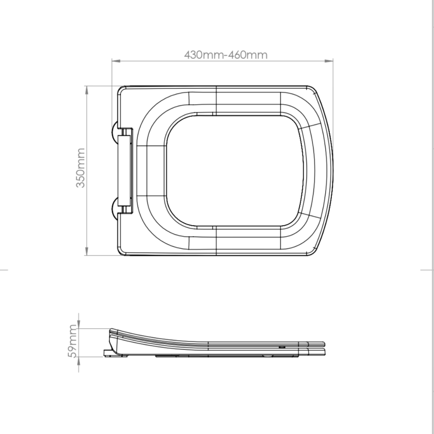 Сидіння із термопласту з мікроліфтом Kare Slim (TPKK-15) - фото 3