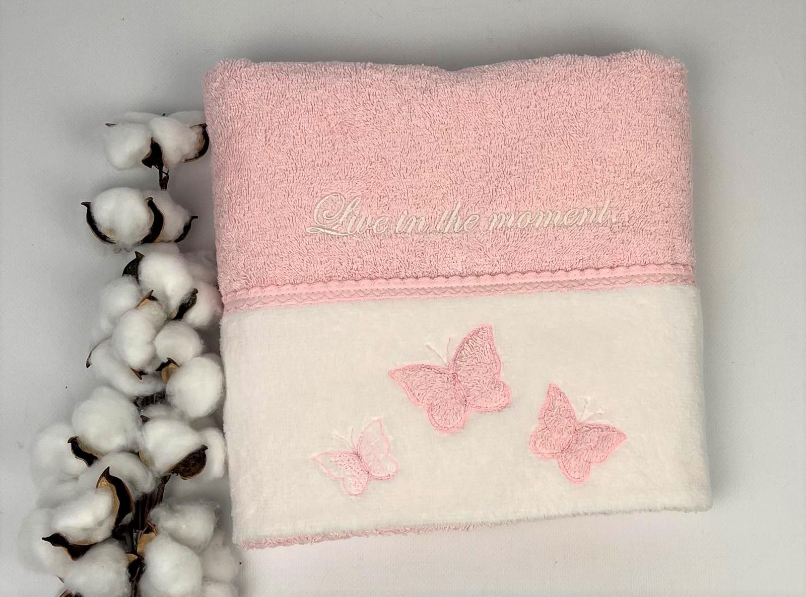 Полотенце Maison D'or Monique Butterfly 50x100 см Pink (CN23392) - фото 1