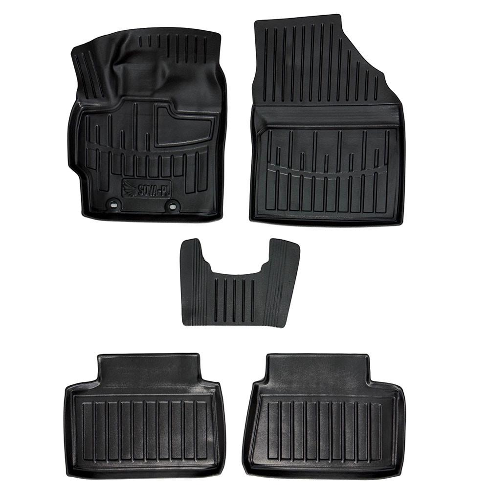 Килимки в салон SOVA-PL для Toyota Yaris IV XP21 з 2020 гумові 5 шт. Чорний (28800581)