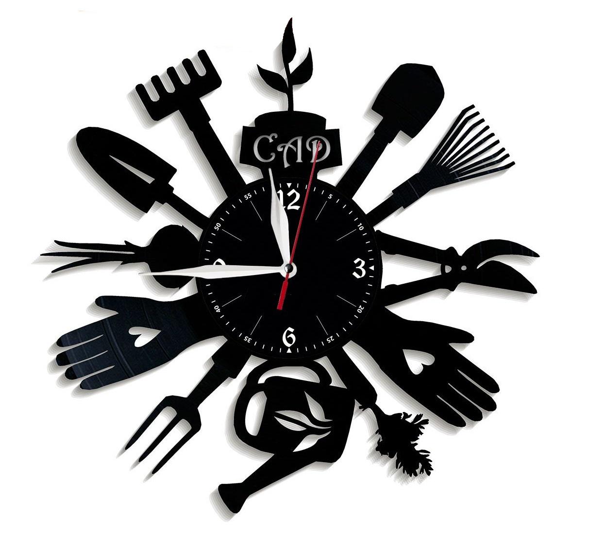 Часы настенные Садовник 2131 из виниловой пластинки