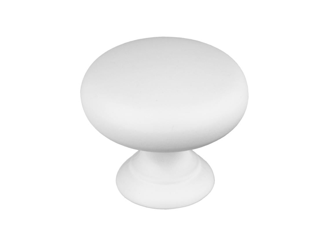 Мебельная ручка-кнопка Gamet Soft Touch Белый (GN13-R240-PL)