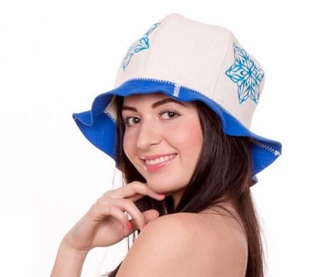 Банная шапка Luxyart Снежинка искусственный фетр Белый (LA-439)