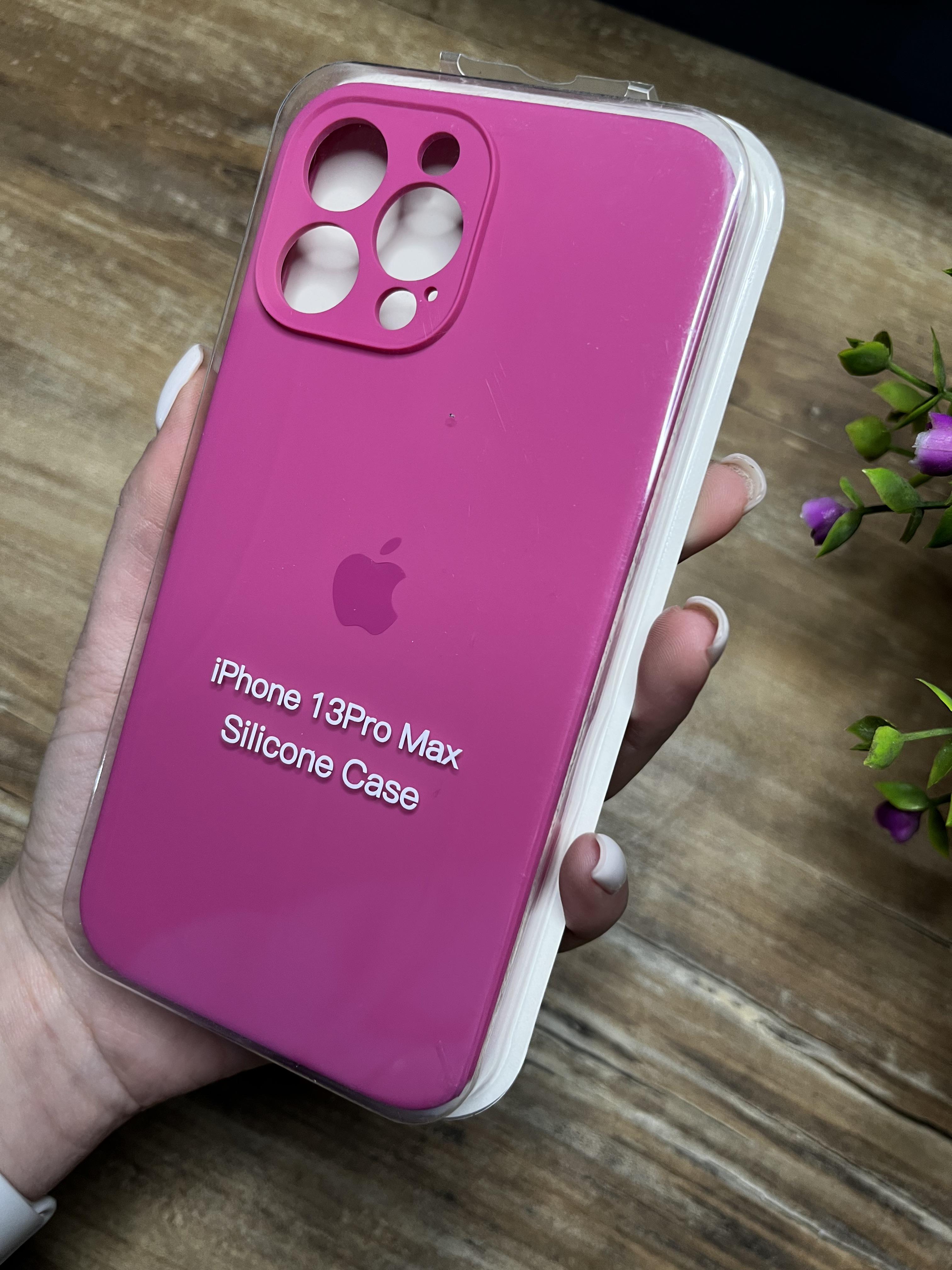 Чехол накладка на iPhone (Айфон) 13 Pro Max закрытый низ и закрытая камера silicone case full camera Apple