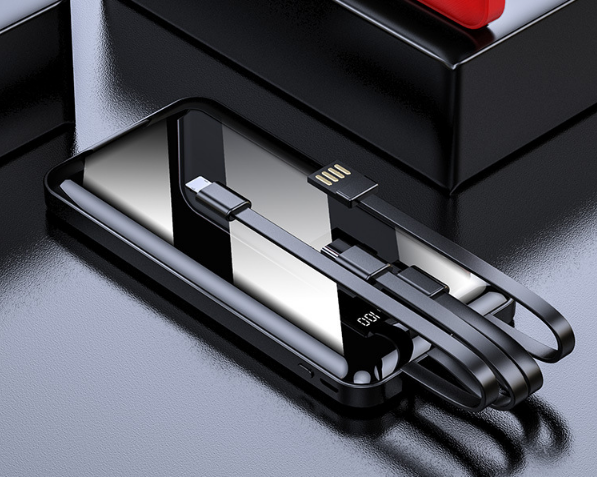 Повербанк з вбудованими шнурами 10000 mАh (1338) - фото 2 Повербанк з вбудованими шнурами 10000 mАh (1338) - фото 2