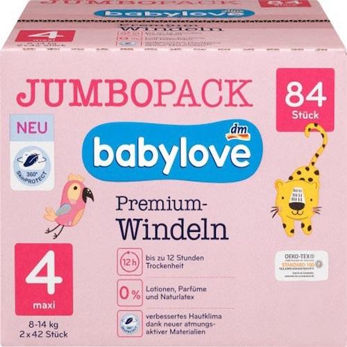 Подгузники Babylove Windeln Premium Gr. 4 Maxi 8-14 кг 4 макси 84 шт. (22281460)