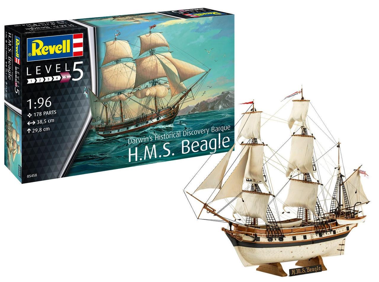 Сборная модель Revell Барк H.M.S. Beagle уровень 4 масштаб 1:96 (RVL-05458)