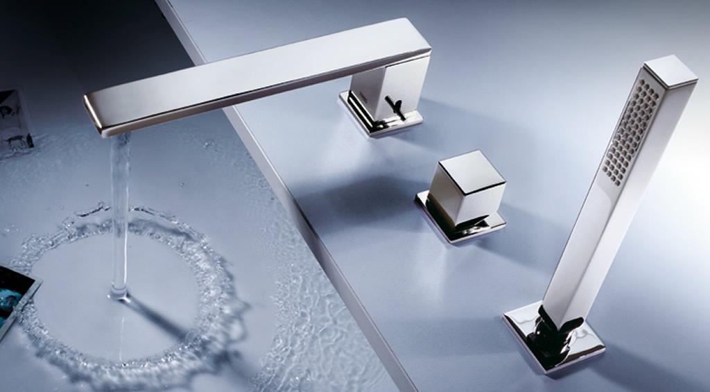 Змішувач на борт ванни Tres CUADRO 00616104 на три отвори Хром (113544) - фото 2 Змішувач на борт ванни Tres CUADRO 00616104 на три отвори Хром (113544) - фото 2