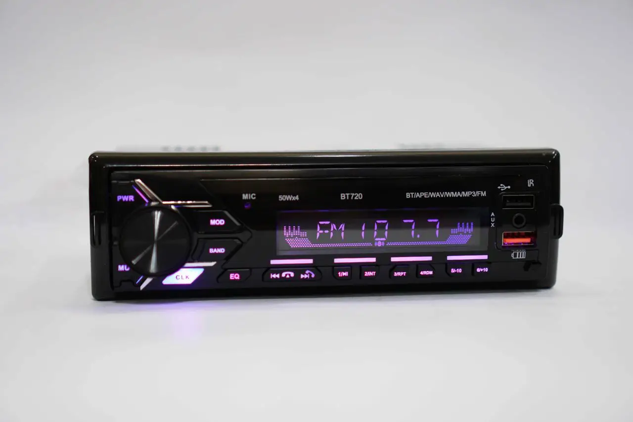 Автомагнитола BT720 2xUSB Bluetooth RGB SD/AUX/FM 4x50W - фото 3