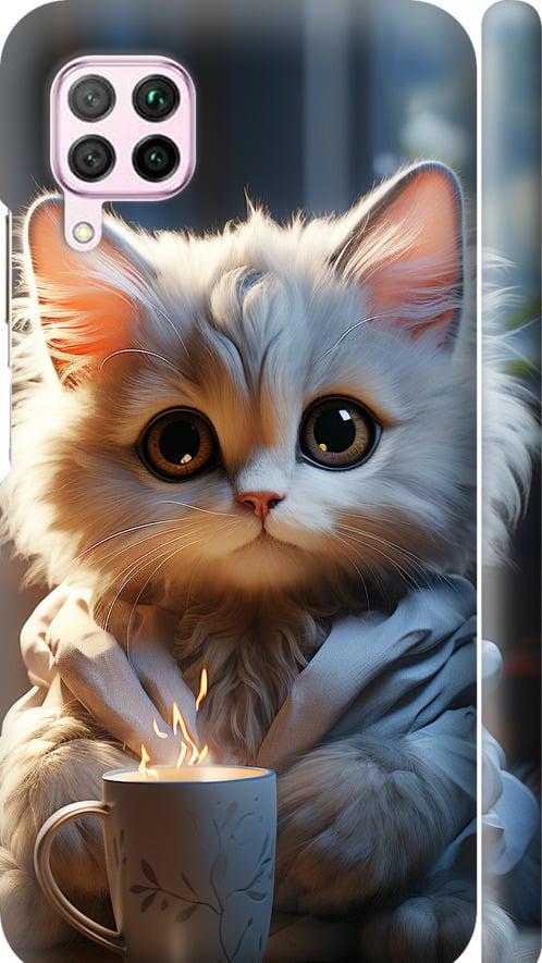 Чехол на Huawei Nova 6SE White cat (5646m-1823-42517)