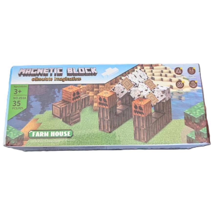 Конструктор Magnetic Block Майнкрафт 35 дет. Разноцветный (2104618515)