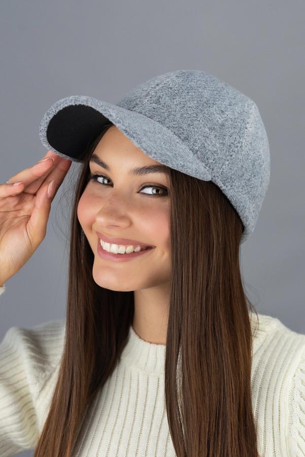 Бейсболка из пальтовой диагонали Braxton Арман 6097 Серый (2379300379) - фото 2