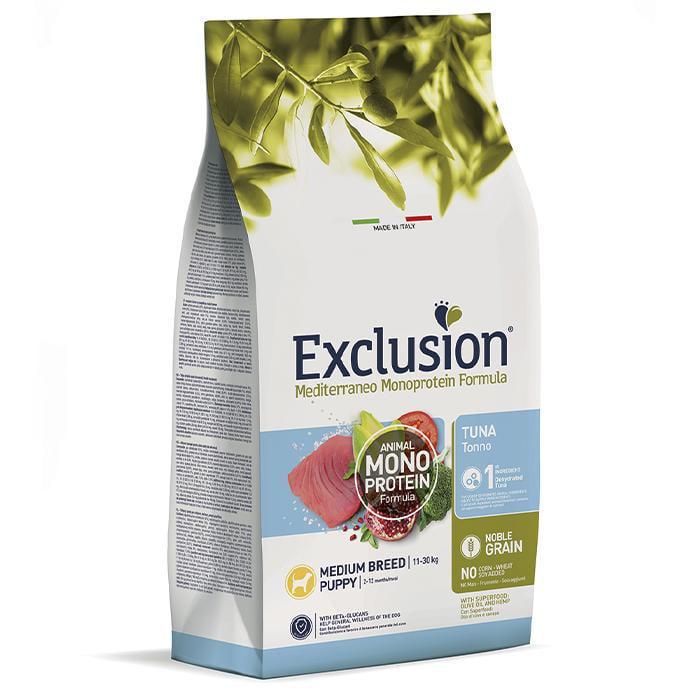 Корм сухий Exclusion Puppy Tuna Medium Breed для цуценят середніх порід 12 кг