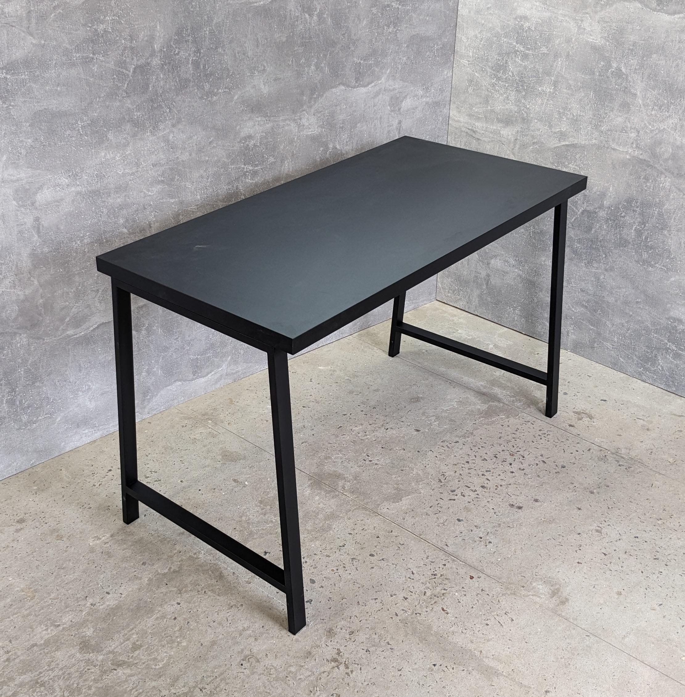 Стіл письмовий у стилі Лофт М7 1200x600x32 мм/40x20 мм Чорний (28950324)