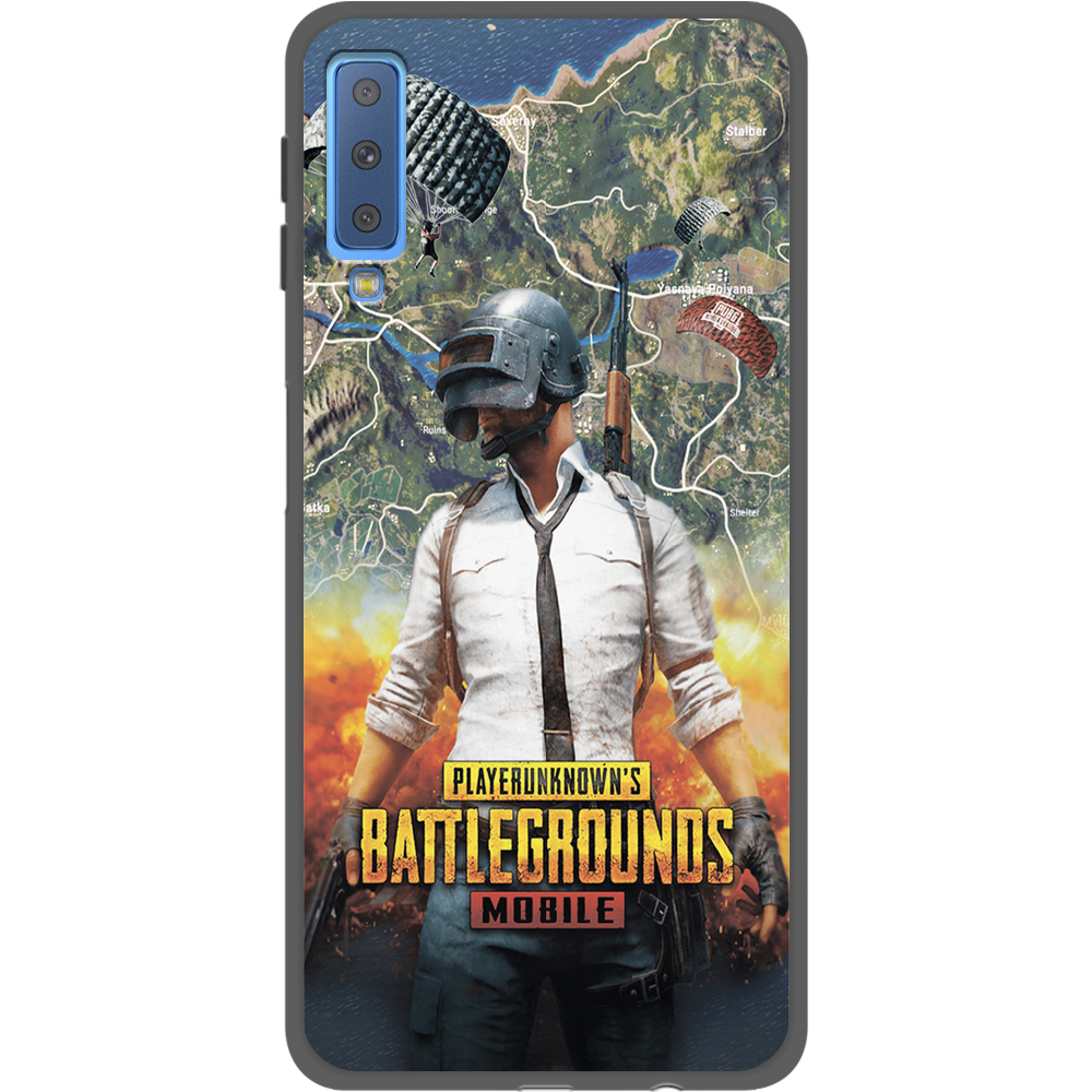 Чохол Boxface Samsung A750 Galaxy A7 2018 PUBG Mobile Чорний силікон (35481-up2309-35597)