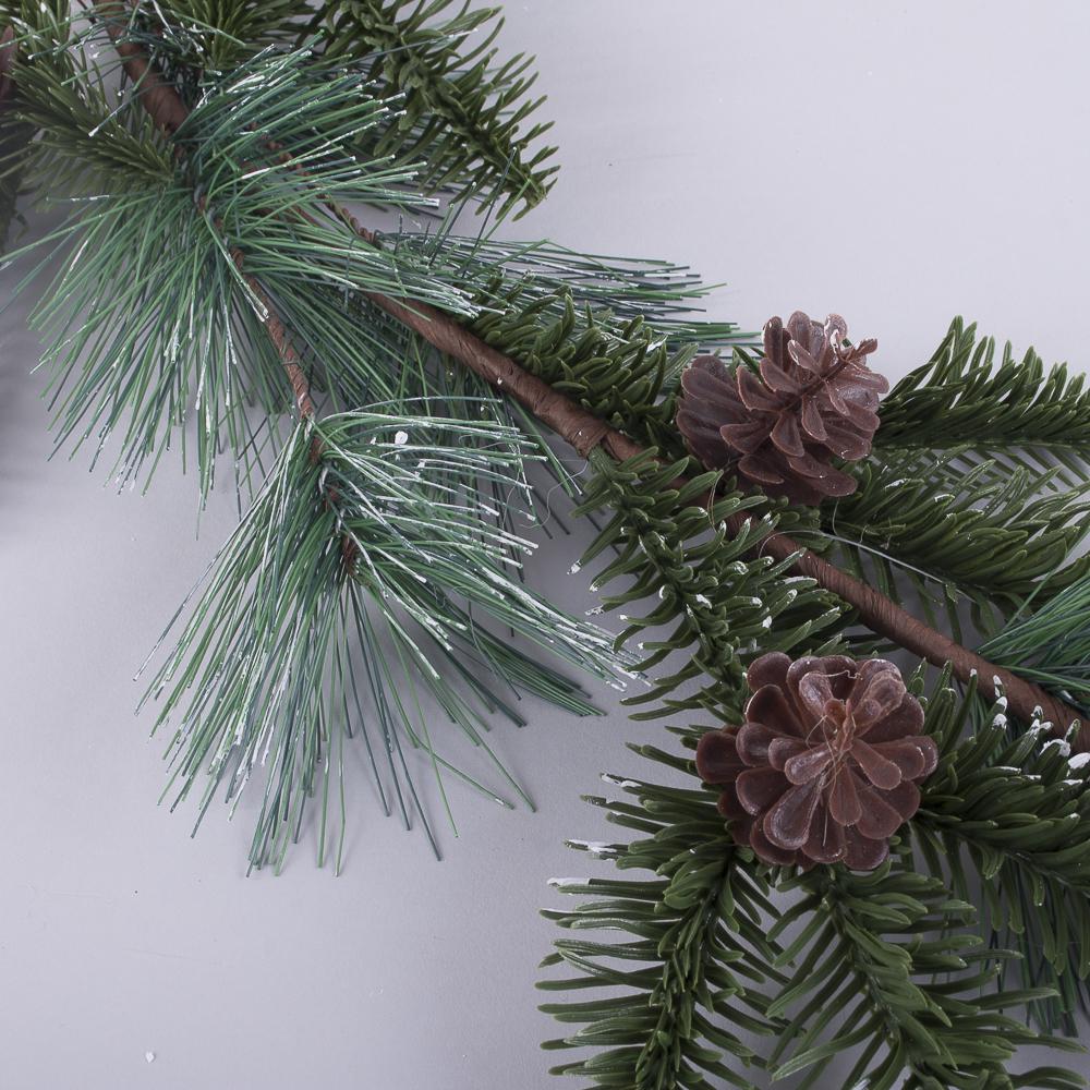 Гірлянда з литої пухової ялини з шишками 130 см (2917) - фото 2 Гірлянда з литої пухової ялини з шишками 130 см (2917) - фото 2