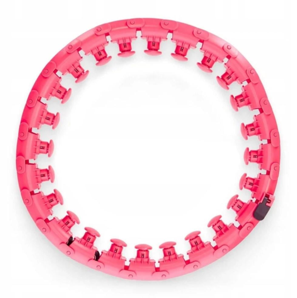 Обруч массажный для похудения HULA HOOP HL8767 Розовый (33242326)