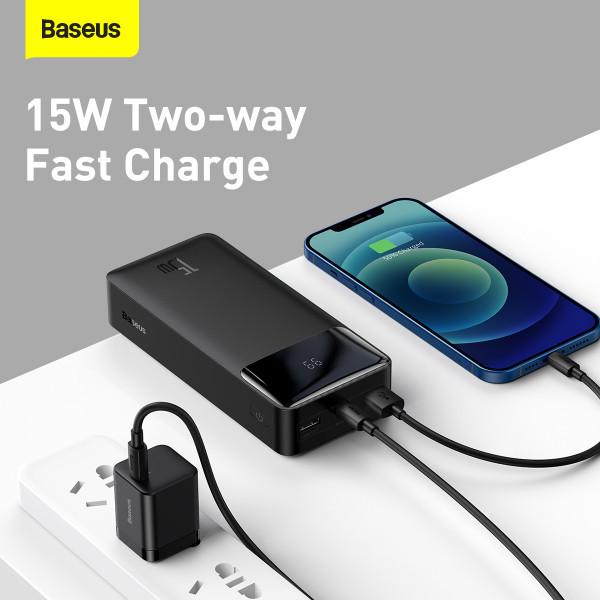 Повербанк BASEUS Bipow Digital Display 30000 mAh 15W 3A Black (000565) - фото 4