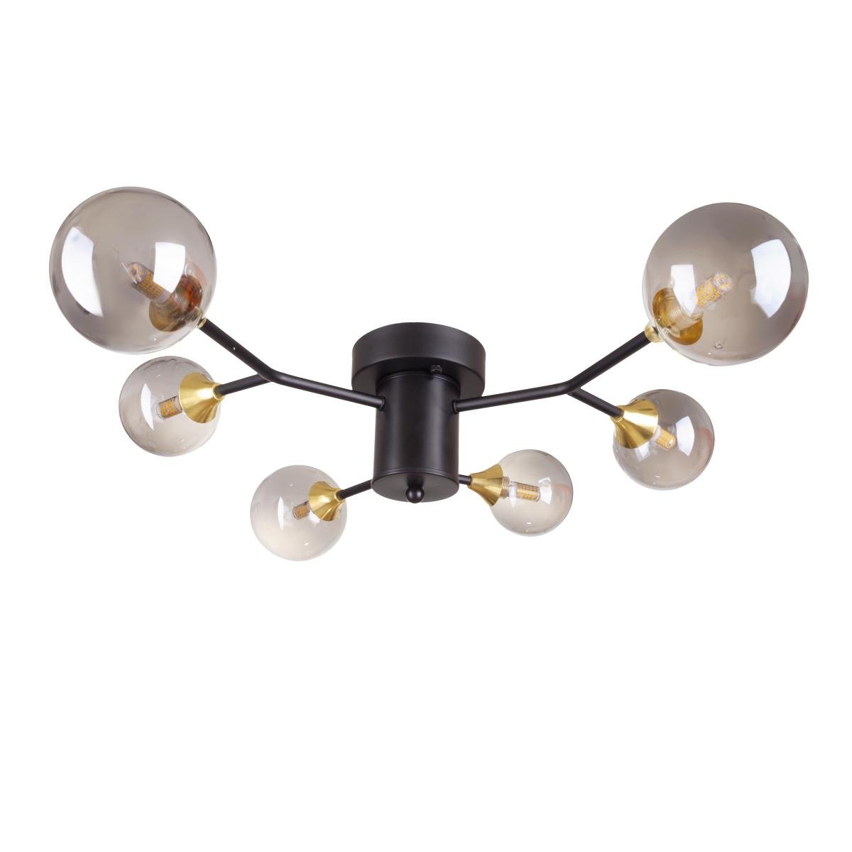 Потолочная люстра Brille BR-01 635C/6 G9 BK/GY