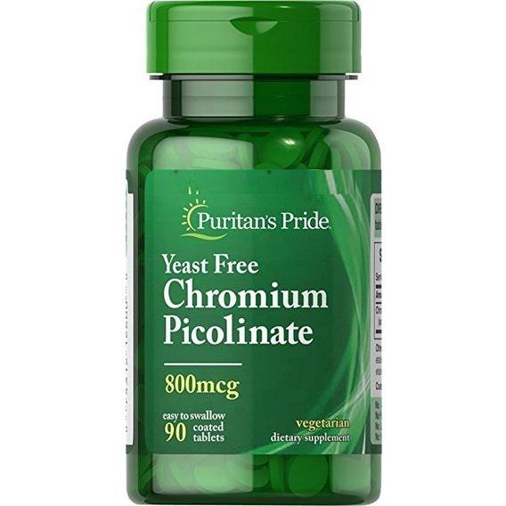 Мікроелемент хром Puritan's Pride Chromium Picolinate Yeast Free 800 mcg 90 таб.