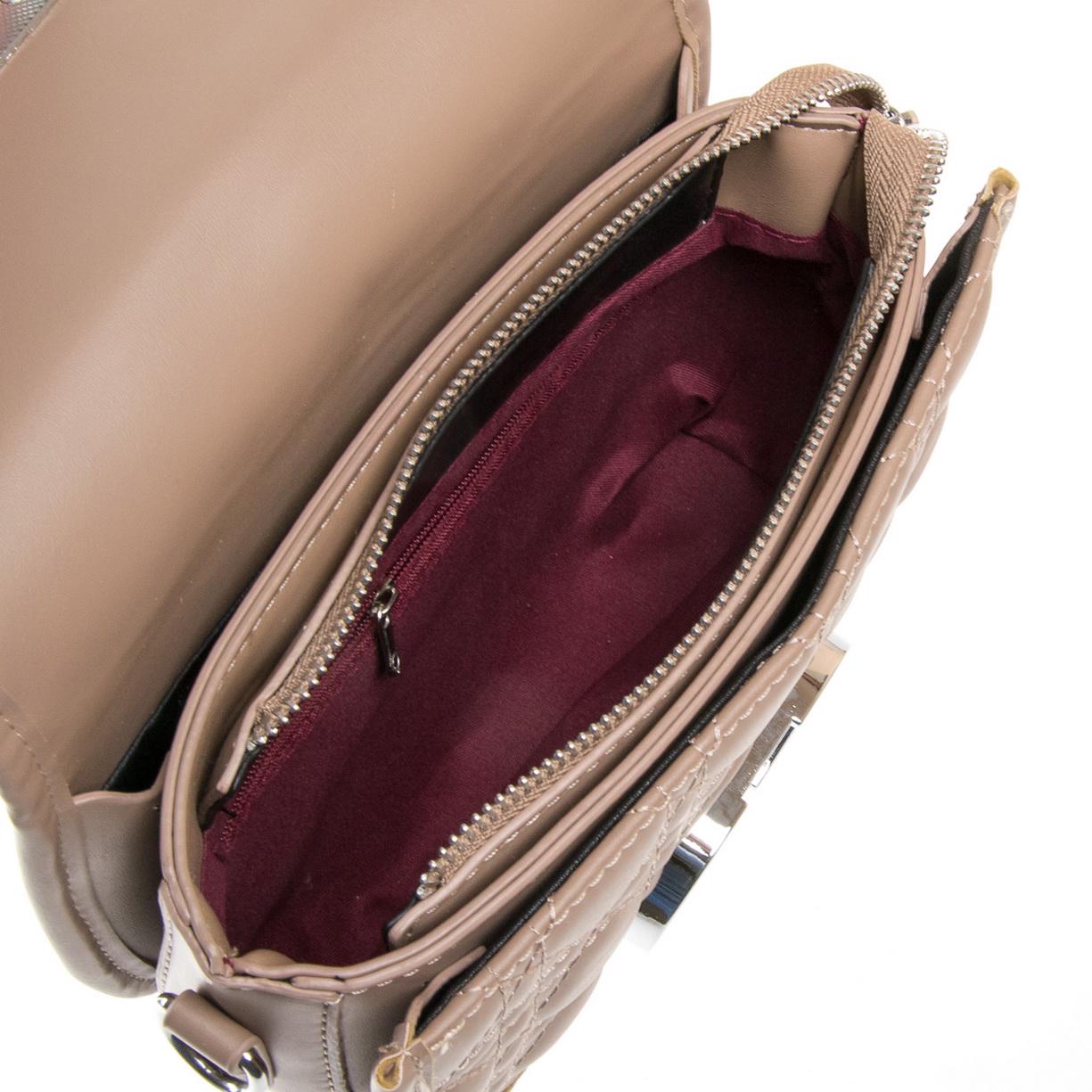 Женская сумочка-клатч Fashion 7117 Темно-бежевый - фото 4