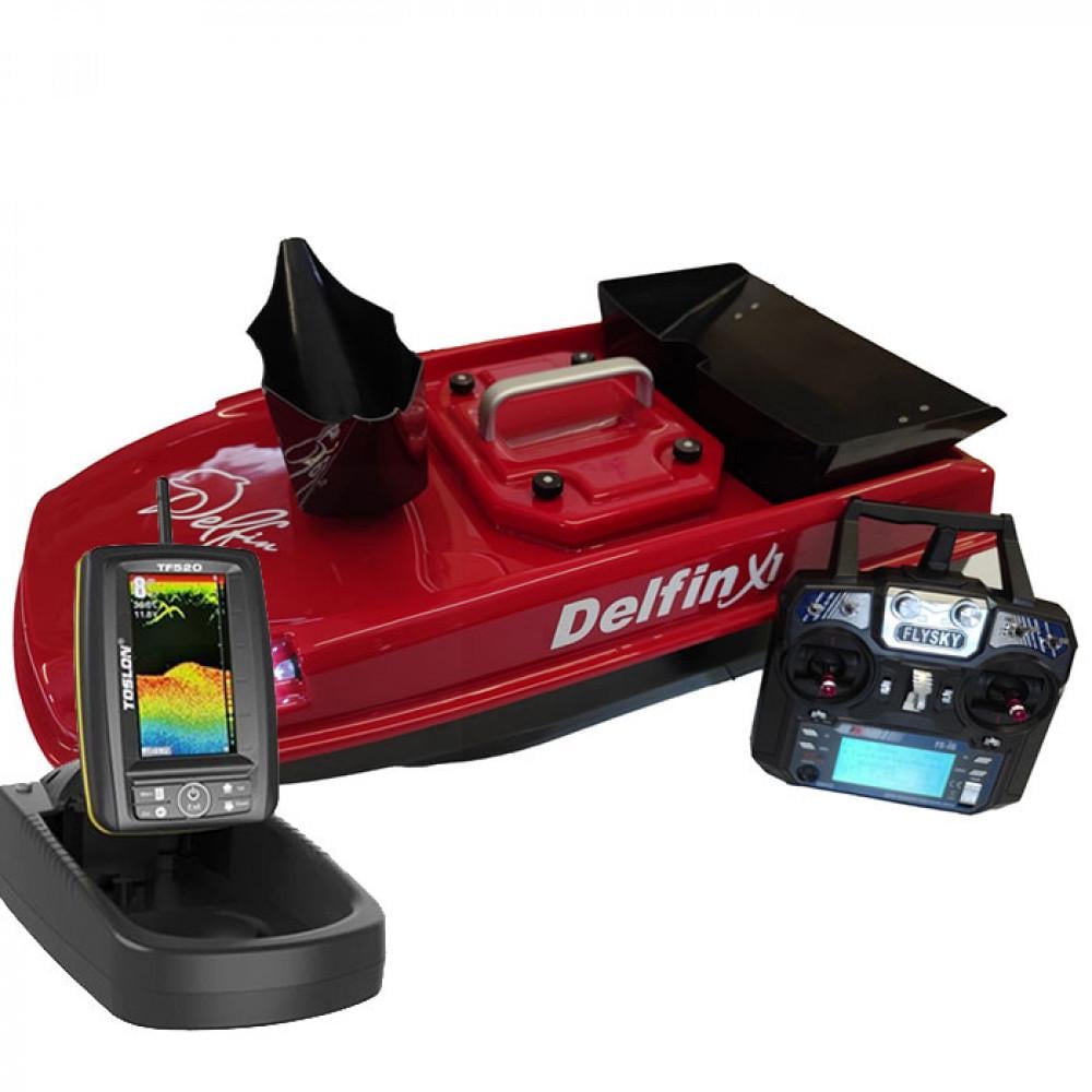Карповый кораблик Delfin X1 с GPS автопилотом "Twin GPS" и эхолот Toslon 520