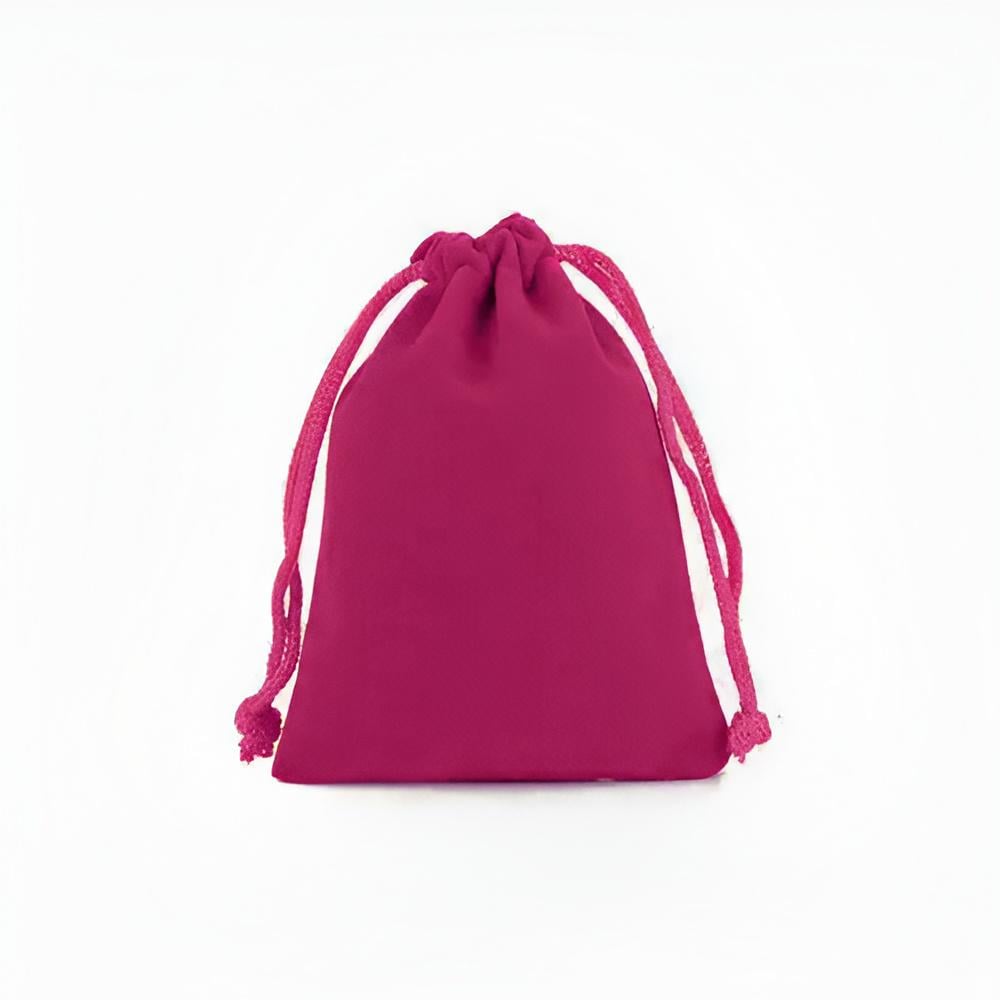 Подарочный мешочек из бархата 5x7 см 50 шт. на затяжках Малиновый (7000006400)