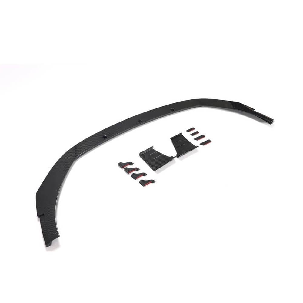 Накладка на передній бампер DDCarbon Lip V1 RS4 Avant 2019-2021/Audi A4 B9 2015-2024 рр. карбон (132953)