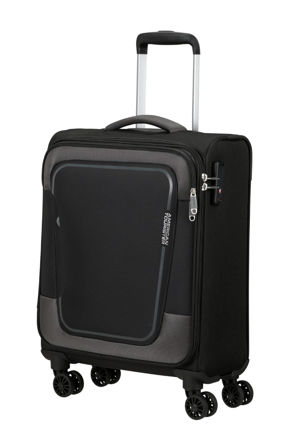 Чемодан American Tourister PULSONIC 55x40x23/26 см Черный (MD6*09001) - фото 1