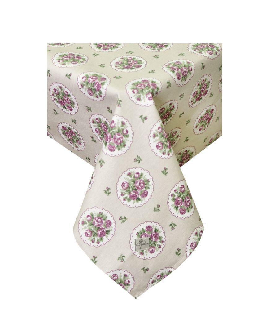 Скатерть водоотталкивающая Simfoni 136х136 Розы