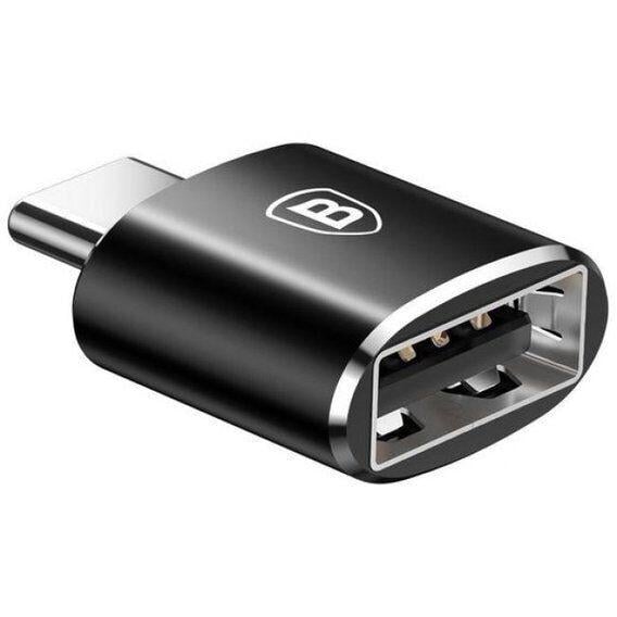 Переходник для зарядки и синхронизации BASEUS USB-C to USB A Черный