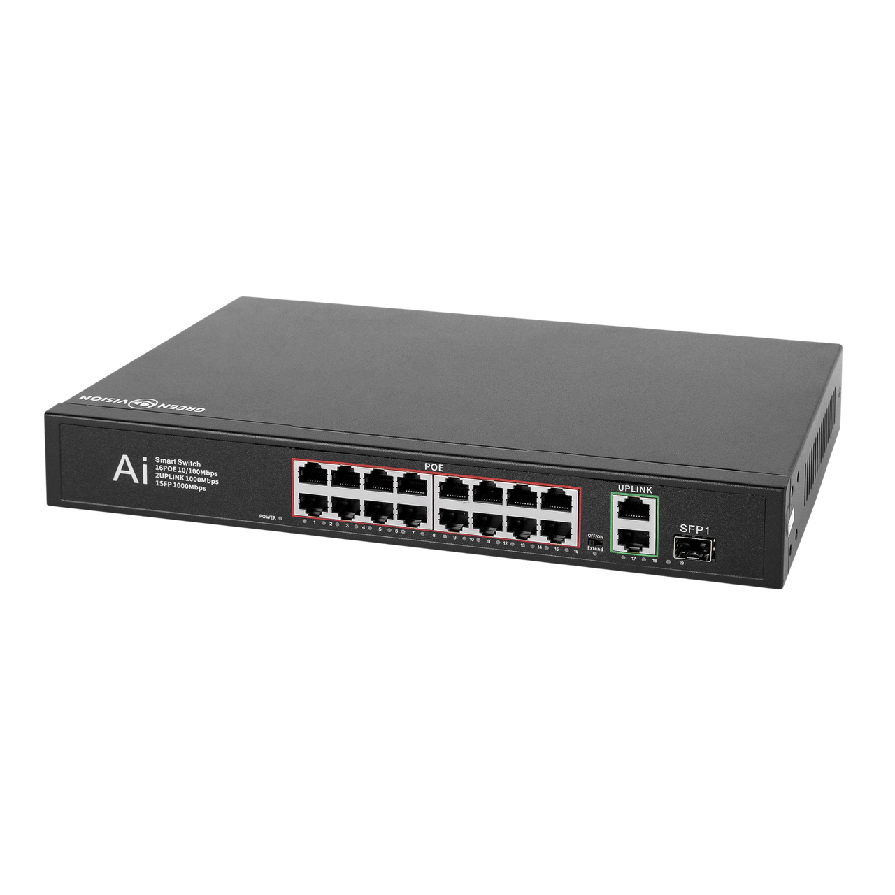 Коммутатор сетевой POE GV-010-D-16+2 PG+1 SFP (2479154725) Коммутатор сетевой POE GV-010-D-16+2 PG+1 SFP (2479154725)