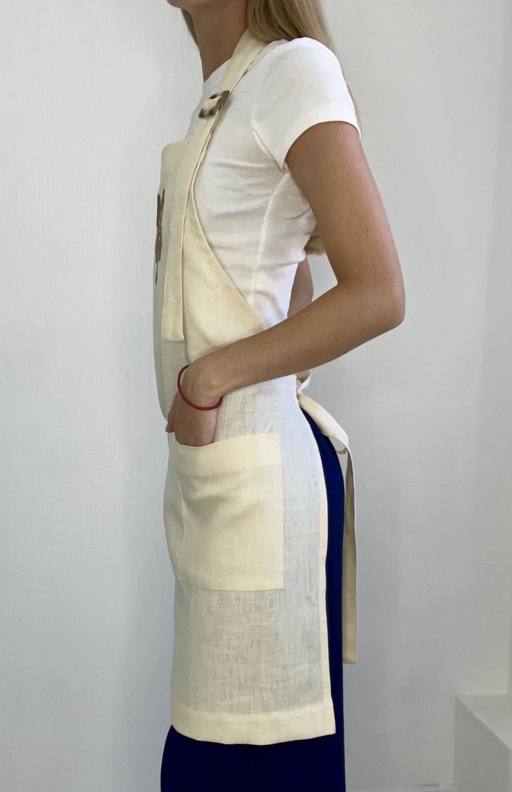 Фартук с вышивкой Клевер Белый (30087319) - фото 5 Фартук с вышивкой Клевер Белый (30087319) - фото 5