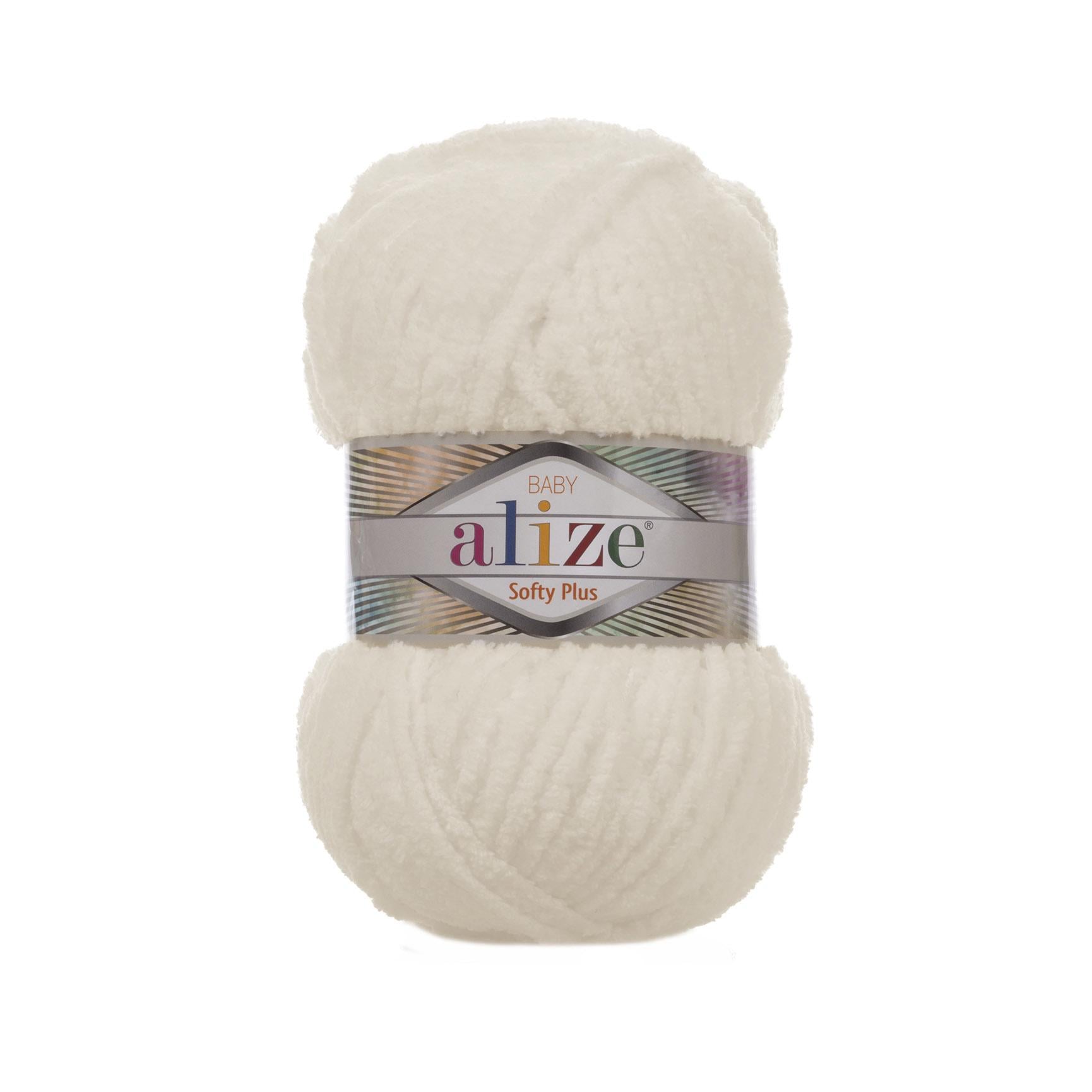 Пряжа Alize Softy Plus 62 светло-молочный (2649)