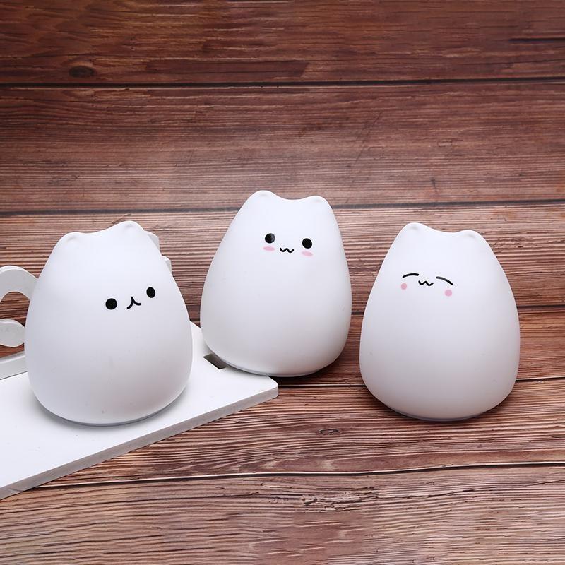 Світильник-нічник дитячий Little Cat Silicone Light 7 RGB кольорів (730669kmt) - фото 3