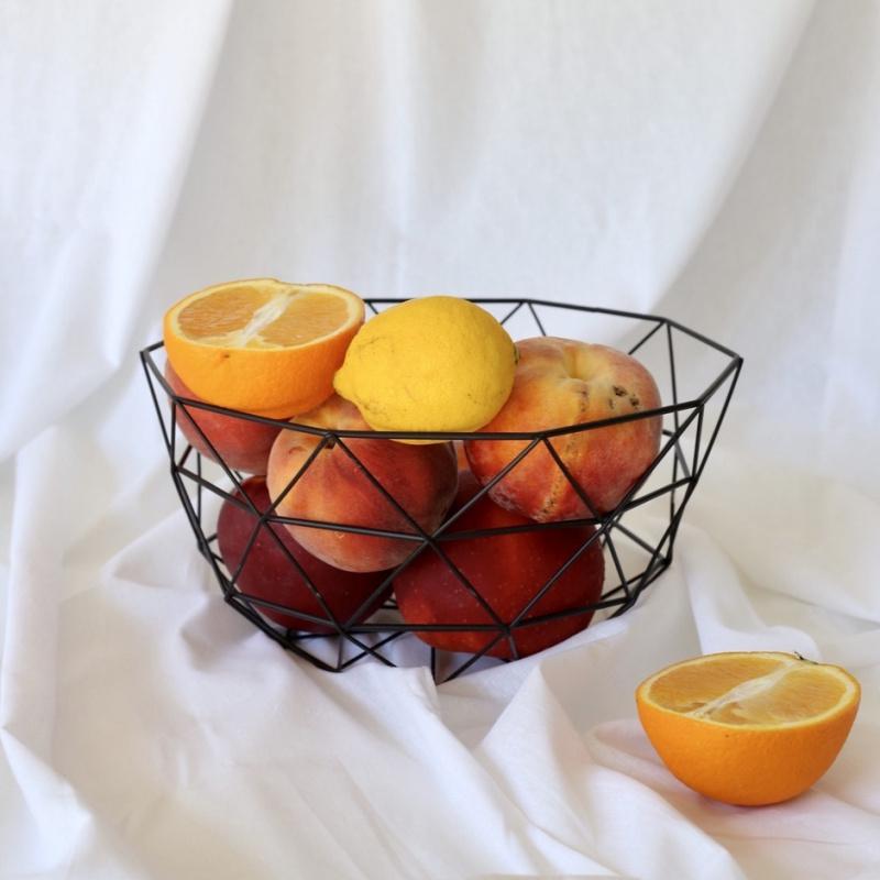 Фруктовница Геометрия маталлическая 27х14 см Черный (00000010044) - фото 4 Фруктовница Геометрия маталлическая 27х14 см Черный (00000010044) - фото 4
