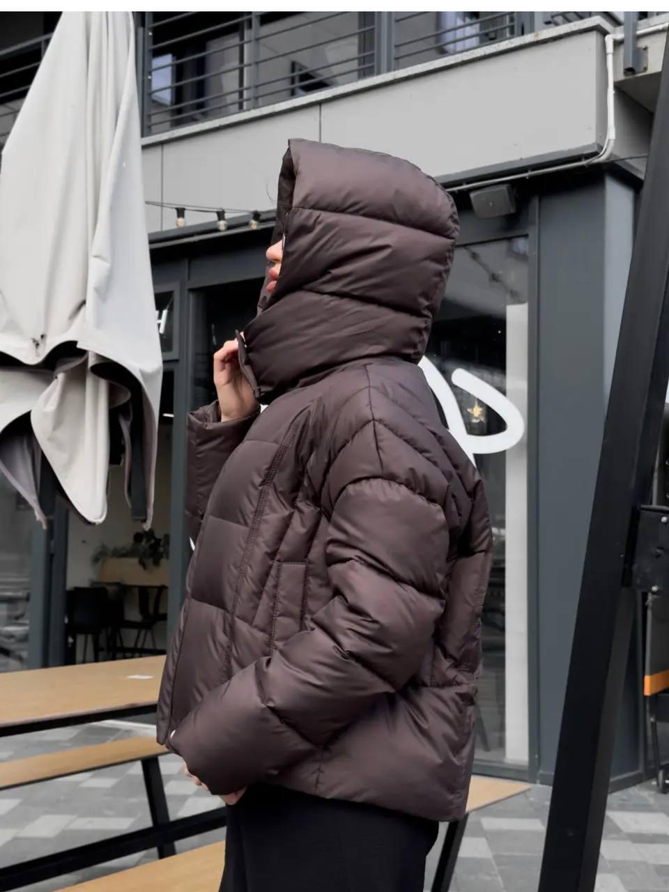 Пуховик женский зимний D&V Coture DV-009 р. 46 Шоколад (29172414) - фото 4 Пуховик женский зимний D&V Coture DV-009 р. 46 Шоколад (29172414) - фото 4