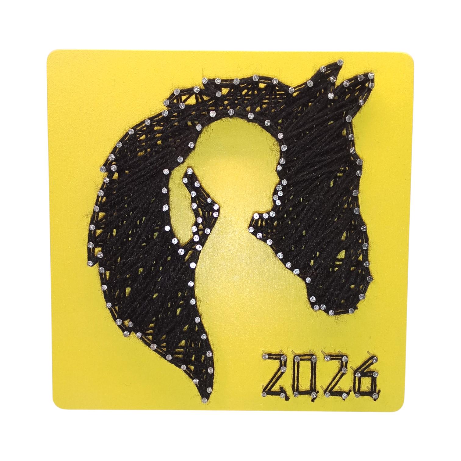 Набір для творчості стринг-арт Дівчина та Кінь варіант-3 200х200 мм (30728029)