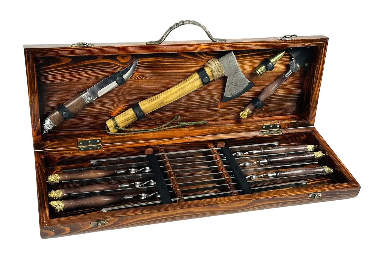 Набор шампуров в кейсе Сафари Люкс 6 шт. (21-10-KS-7911)