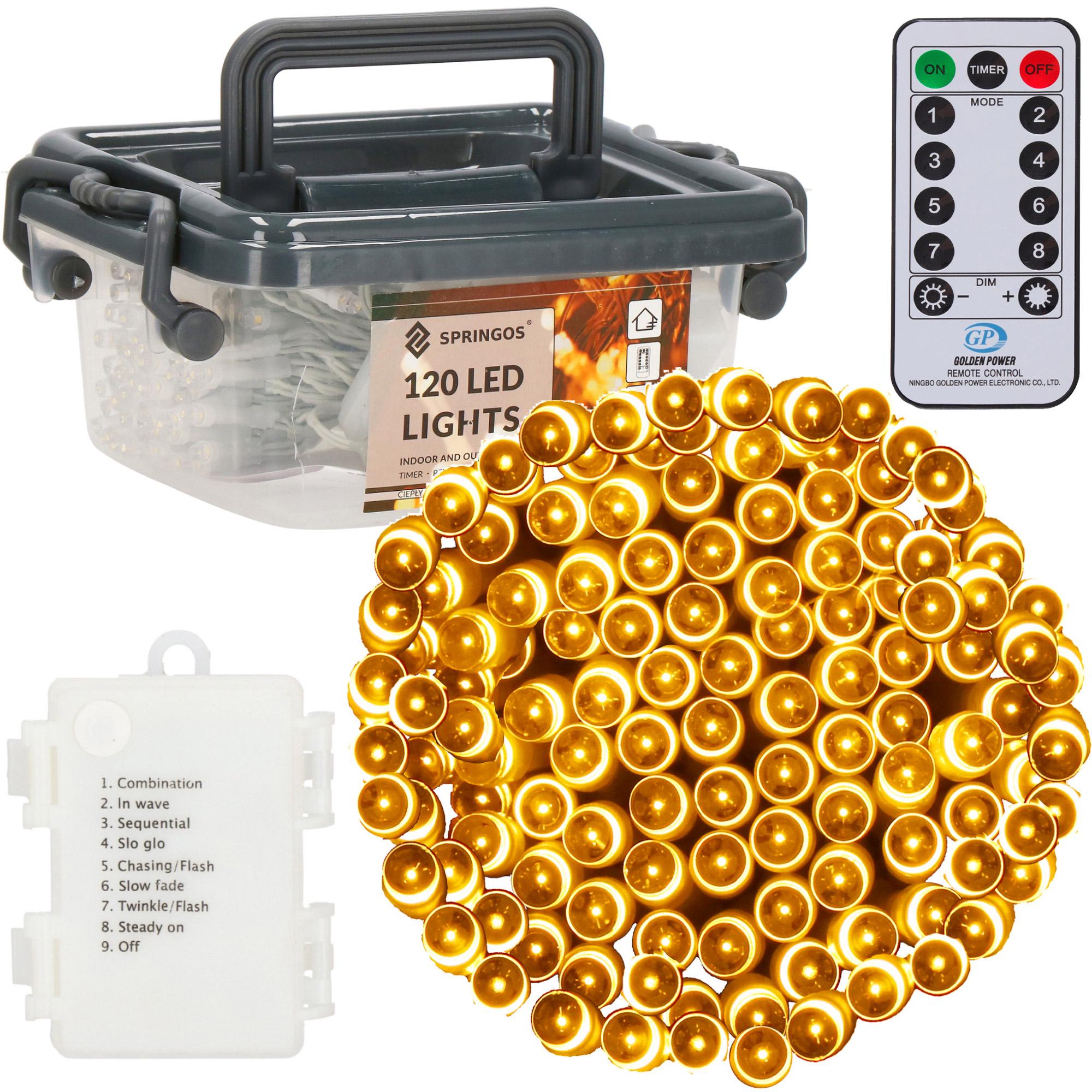 Гірлянда на батарейках Springos 120 LED 9 м Warm white (CL0171) - фото 10 Гірлянда на батарейках Springos 120 LED 9 м Warm white (CL0171) - фото 10