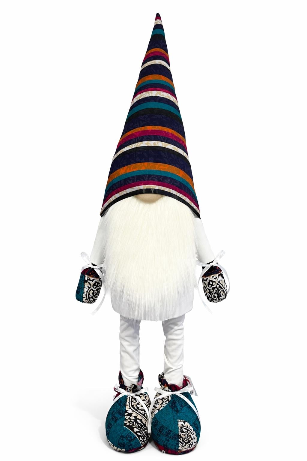 Лялька інтер'єрна Скандинавський гном Смугастий 90-95 см Різнокольоровий