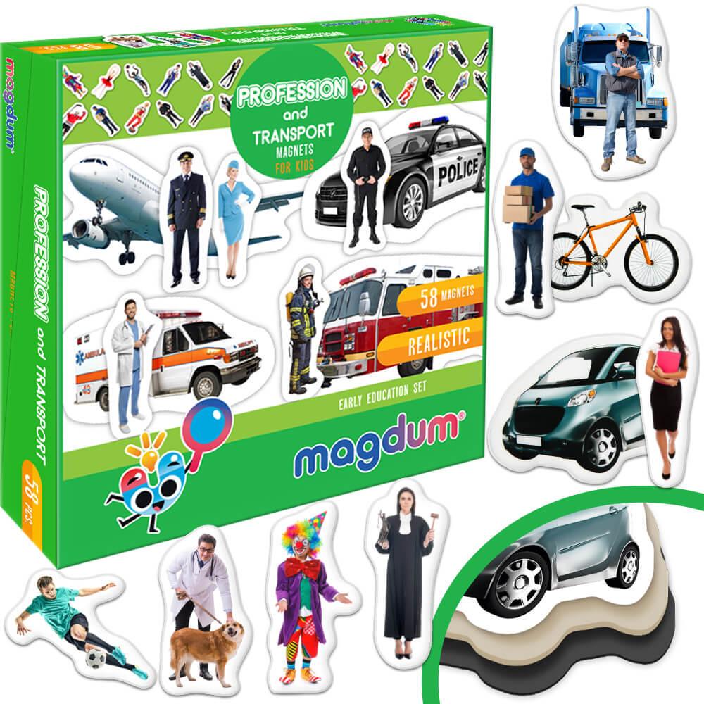 Набір магнітів Magdum Професії та транспорт 50 шт. (ML4031-31 EN) - фото 6 Набір магнітів Magdum Професії та транспорт 50 шт. (ML4031-31 EN) - фото 6