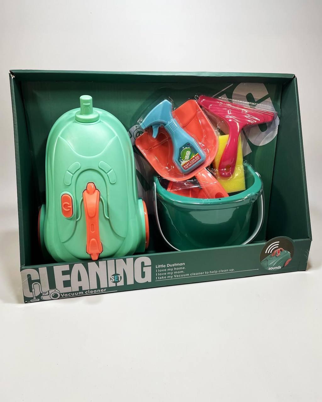 Набор для уборки игрушечный XG 2-29 E звук/пылесос со шлангом и насадкой/ведро/совочек/губка Набор для уборки игрушечный XG 2-29 E звук/пылесос со шлангом и насадкой/ведро/совочек/губка