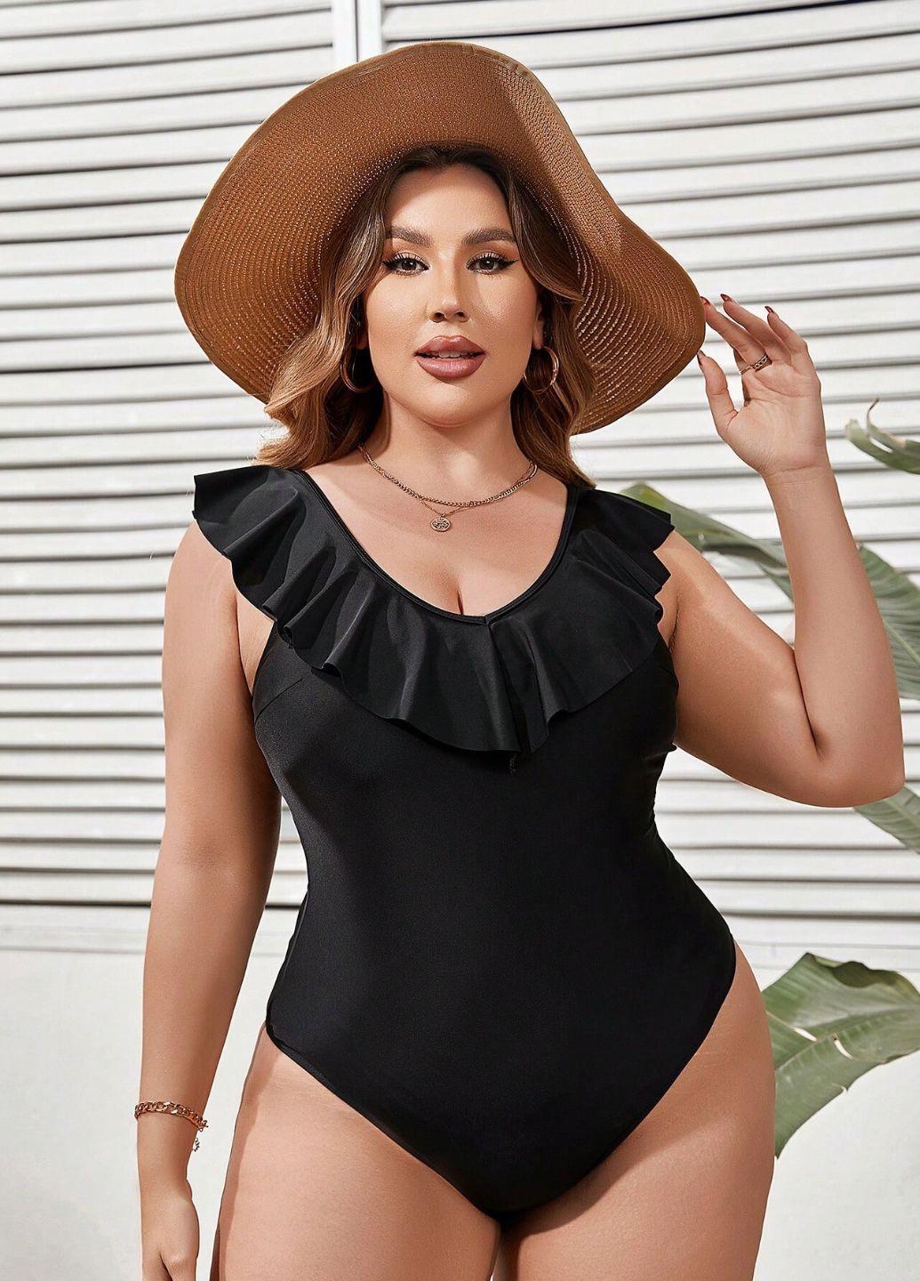 Купальник цельный Kerry Plus Size 1XL р. 52-54 Черный (13521) - фото 3