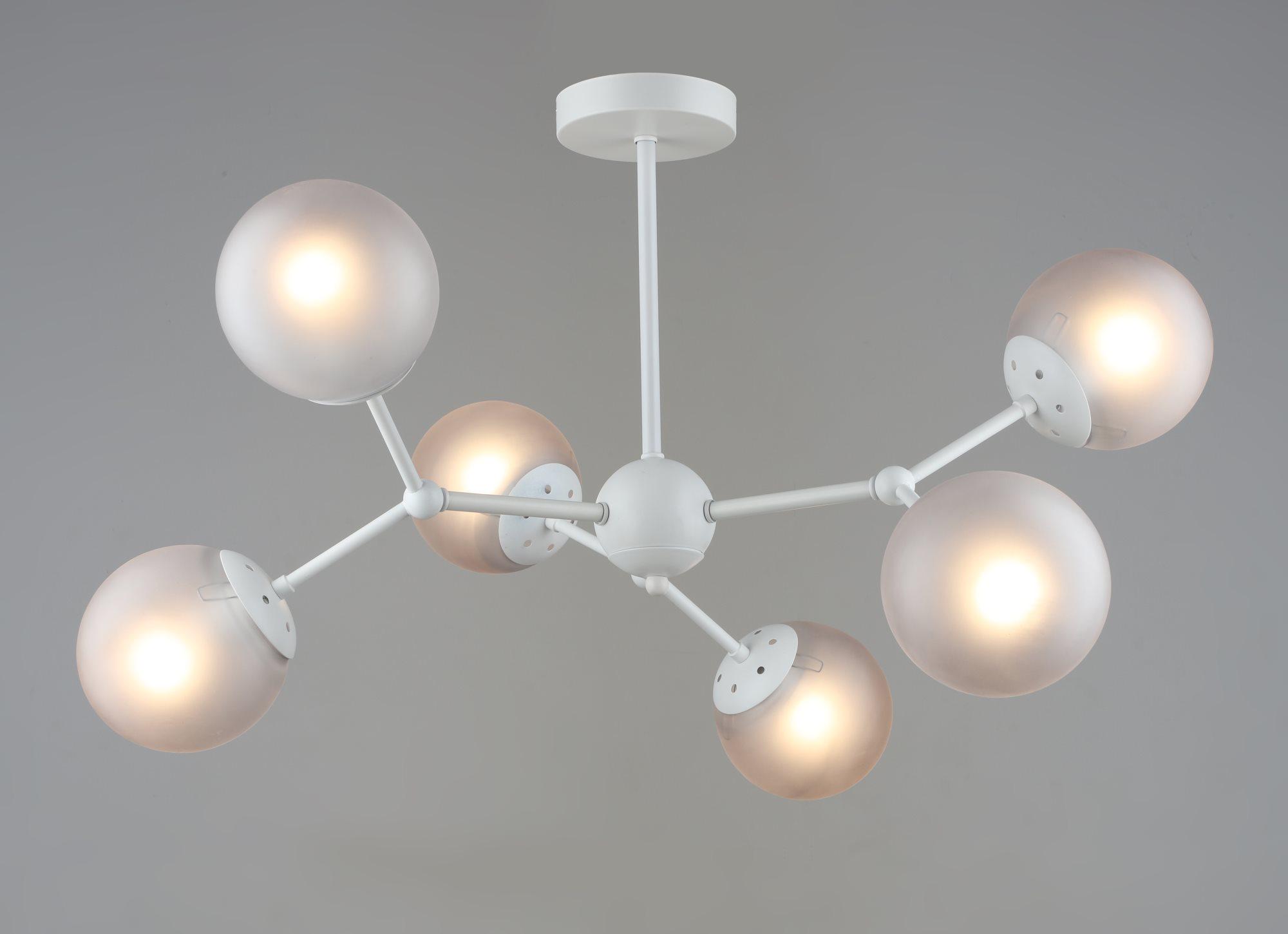 Люстра Sirius B N6097/6 WT Молекула Белый