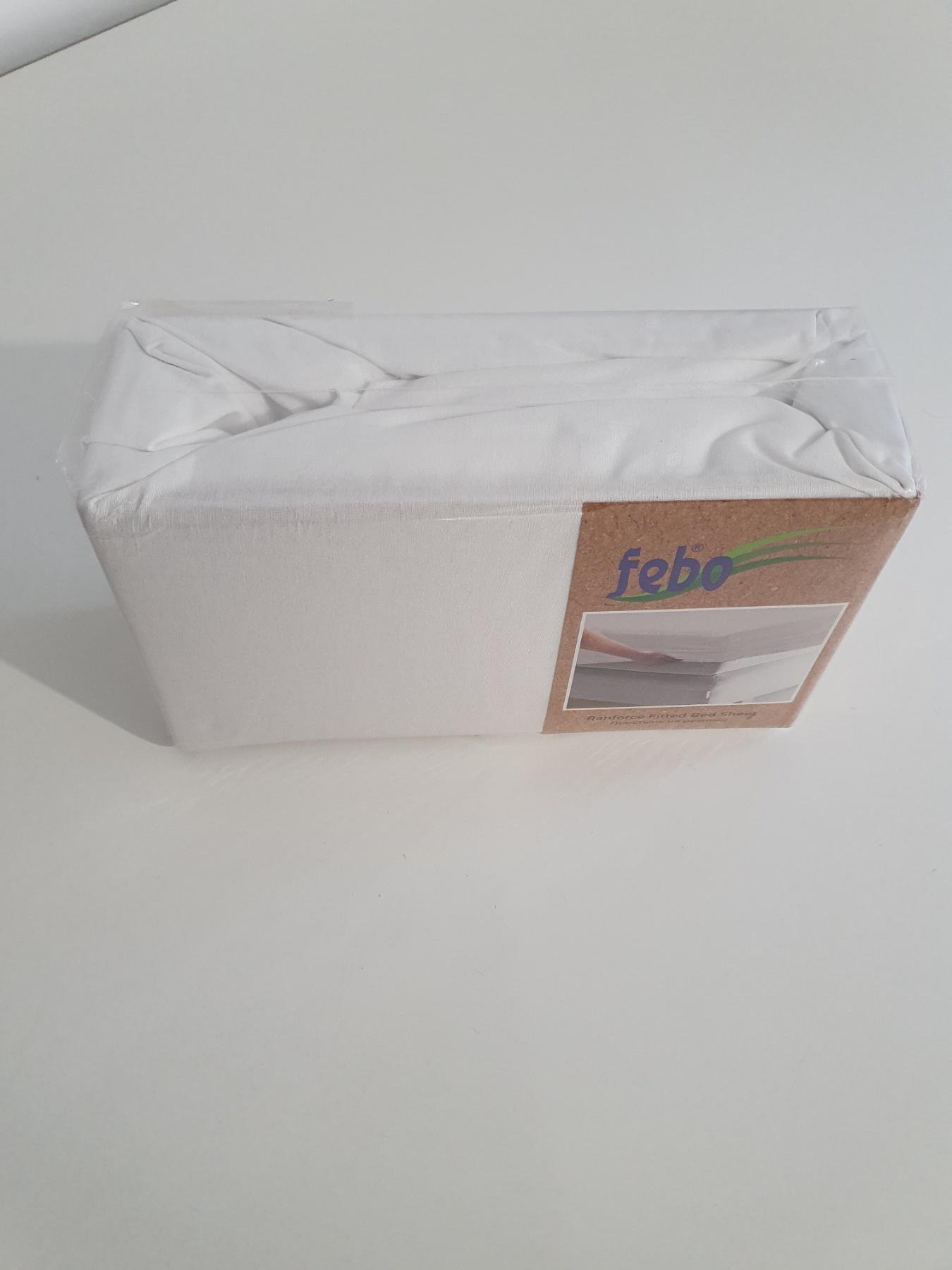 Набор Febo простынь на резинке 180х200 см и наволочки из ранфорса 50х70 см Белый (01040114) - фото 3