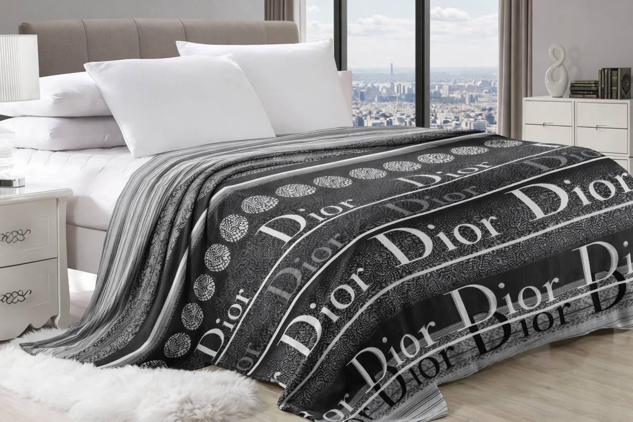 Покрывало из микрофибры ТЕТ Диор с бархатистой текстурой 150х220 см Серый (2934609298)