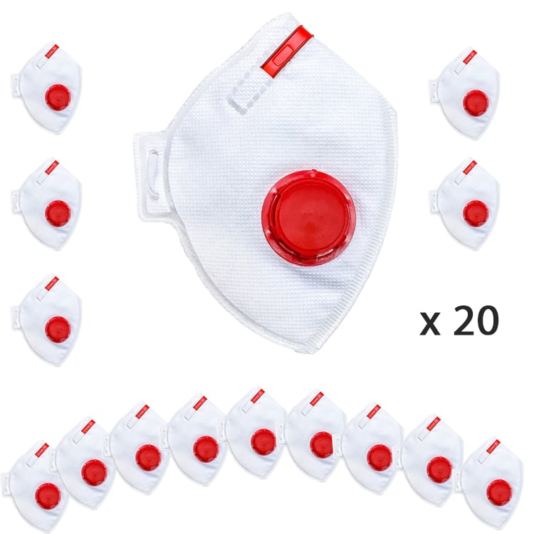 Комплект масок респираторных РУТА 103k FFP3 с клапаном (20шт.)