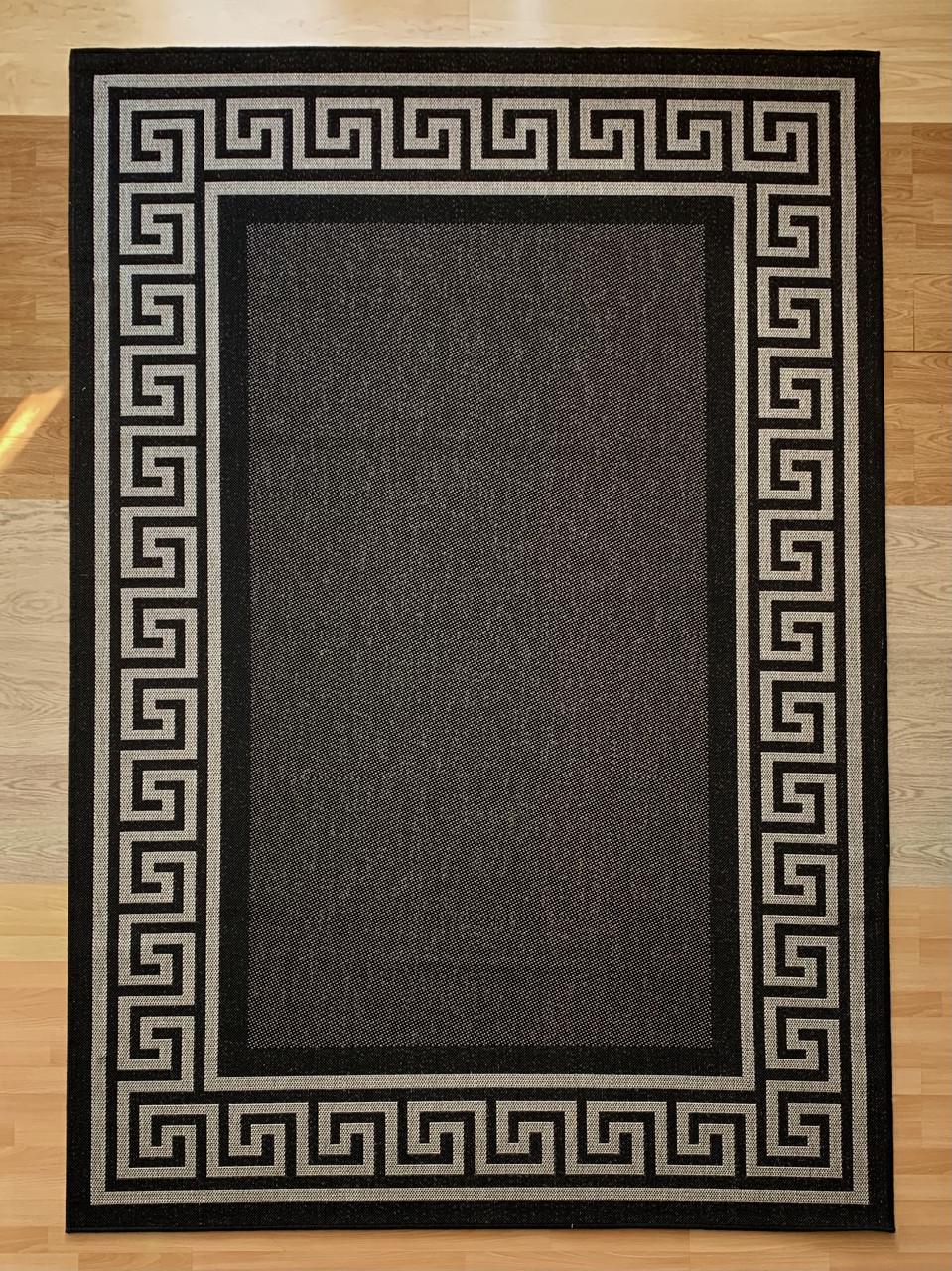 Килим безворсовий абстрактний 200х290 см Сірий (10161-0555)